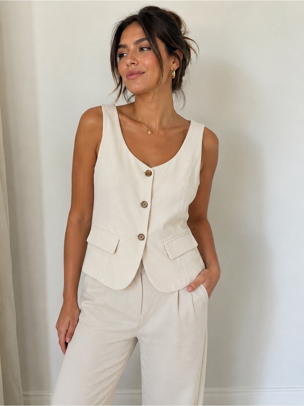 A New Day Sleeveless Tailored Vest – Size Large – NWT